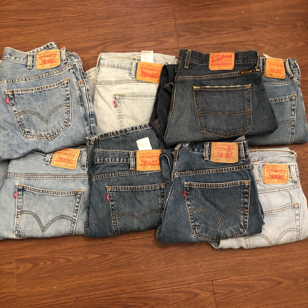Levi’s 505 550 Jeans & Lucky Brand Jeans Lot of 8